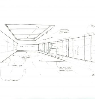Bespoke Bi Parting Sliding Over Fixed Concept Sketch