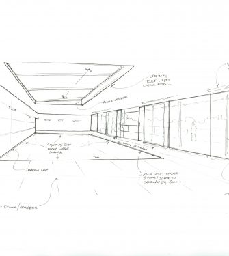 Bespoke Bi Parting Sliding Over Fixed Concept Sketch