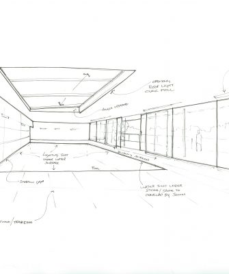 Bespoke Bi Parting Sliding Over Fixed Concept Sketch