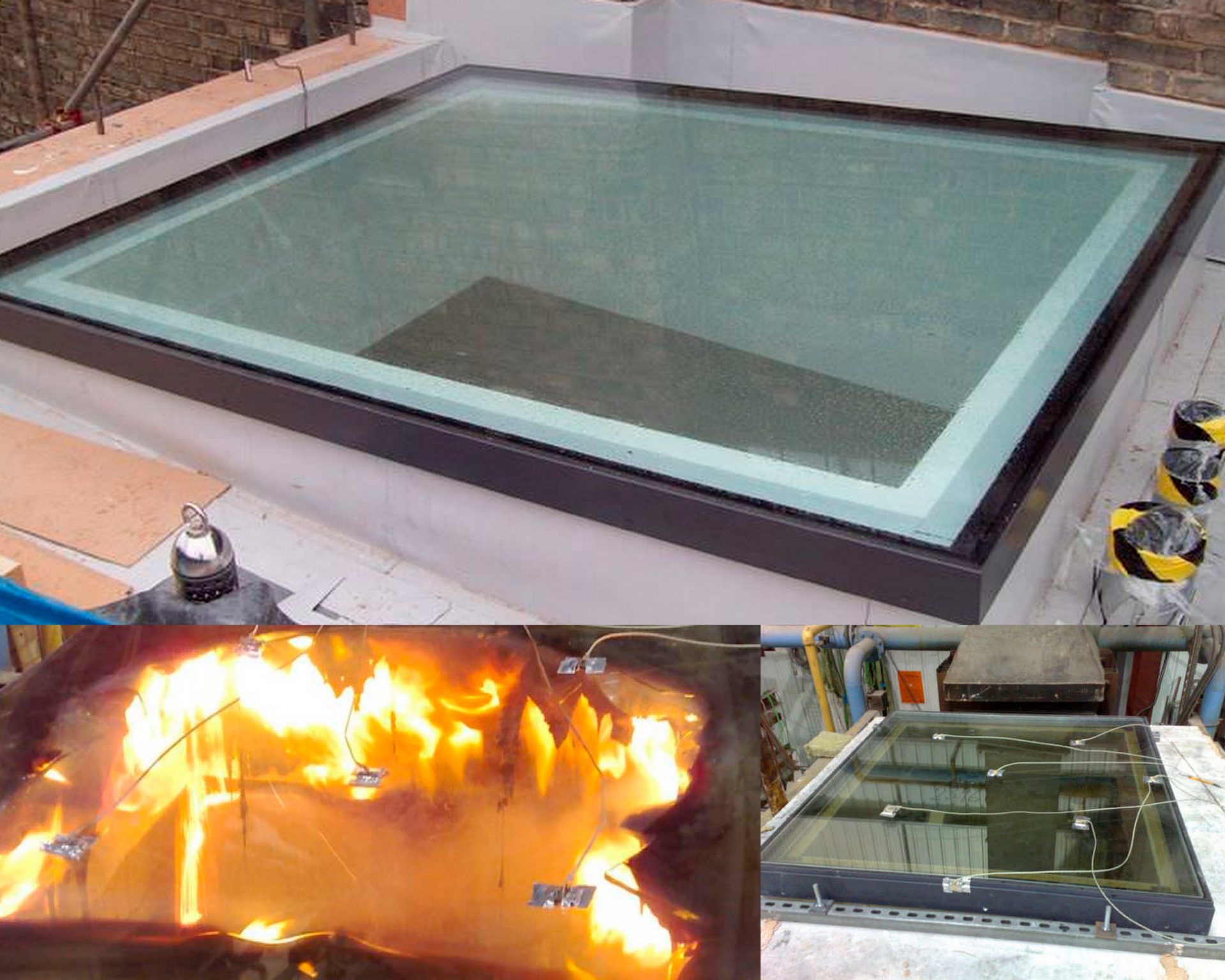 Fire Rated Rooflight 30 minutes integrity Glazing Vision Europe