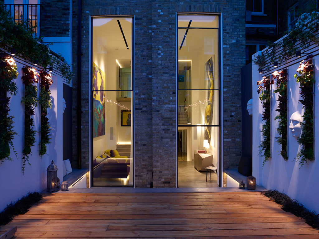 Sliding Rooflight on roof terrace Glebe Place by Stephen Fletcher Architects 