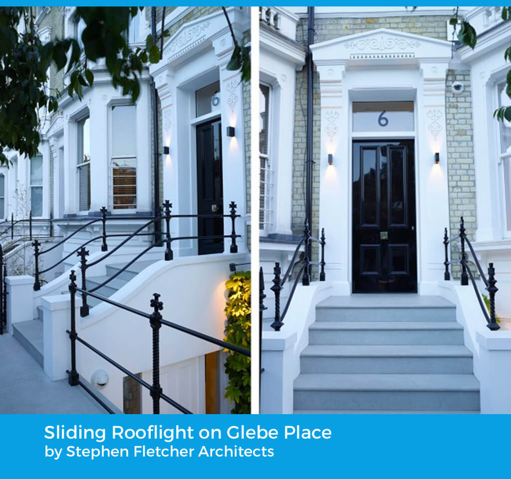 Sliding Rooflight on Glebe Place by Stephen Fletcher Architects