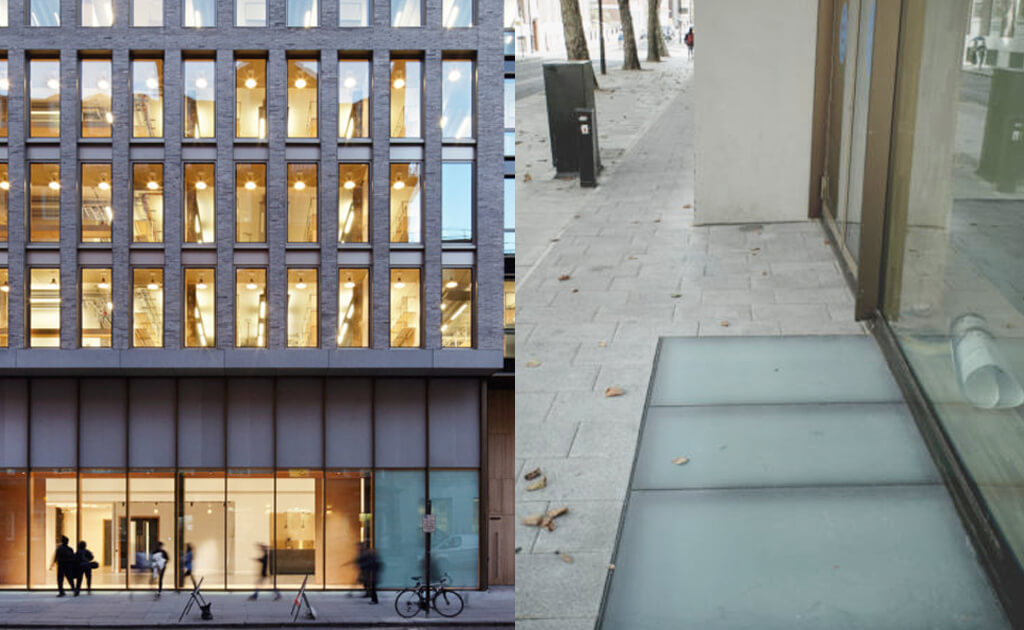 Tailor-made rooflights alongside the building