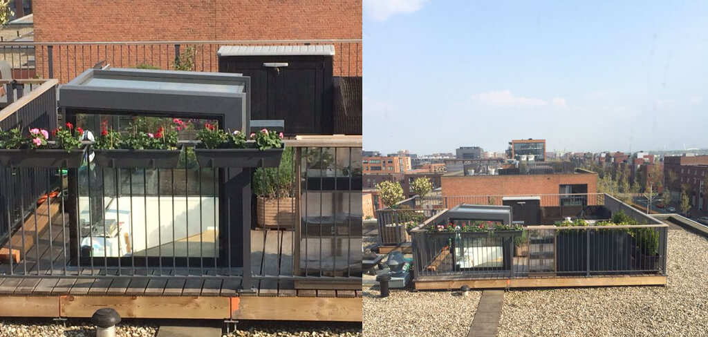 Freestanding Box on roof terrace