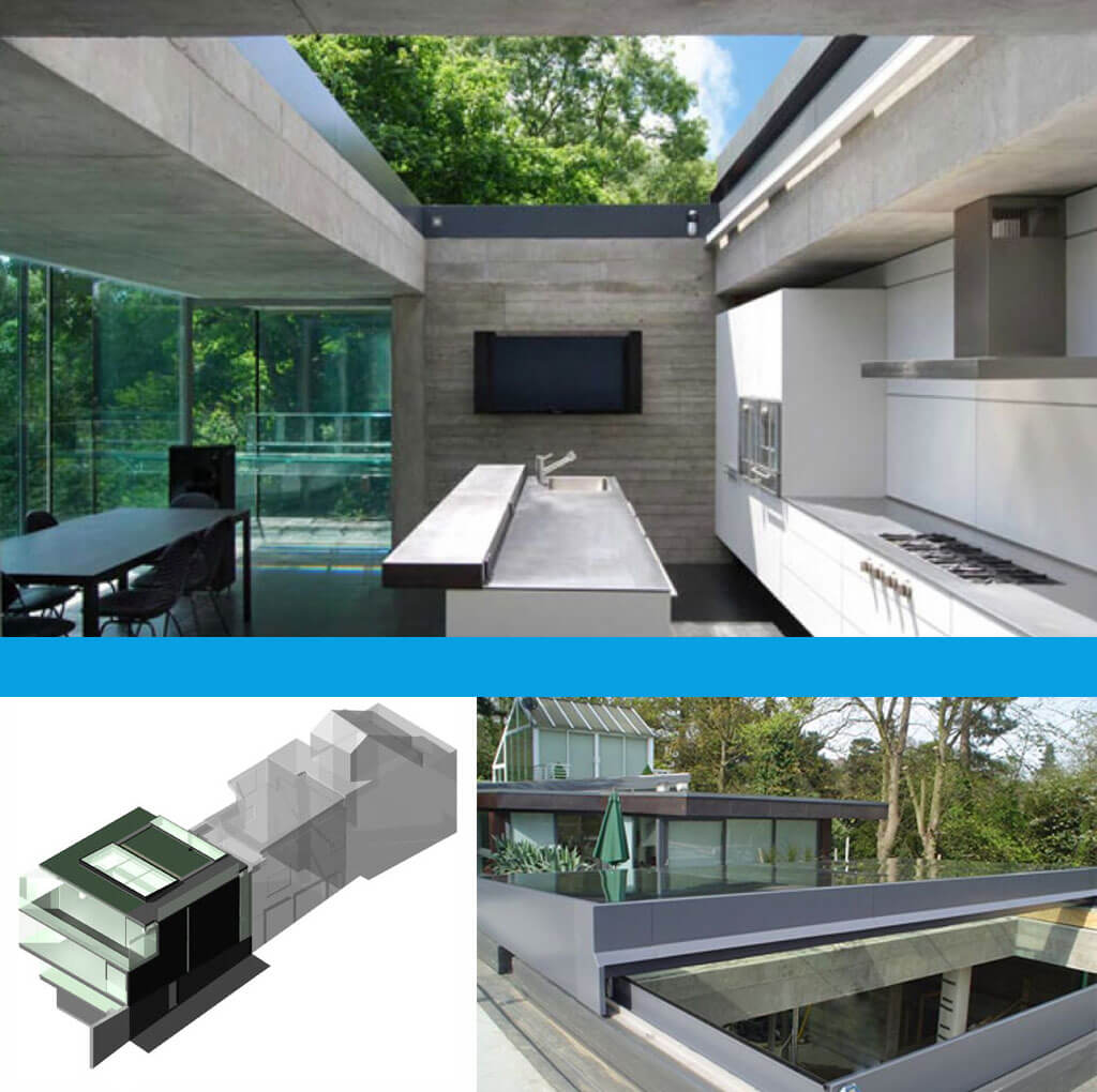 The Glass house: sliding roof for an open kitchen - Glazing Vision ...